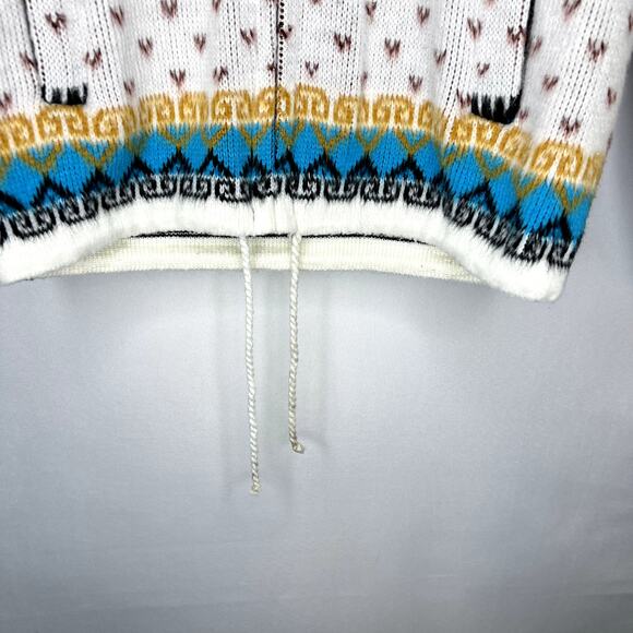 Yari Artesanias Girls Kids Size 10 Full Zip Hooded Wool Sweater Jacket - Picture 4 of 13